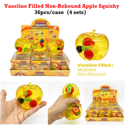 36Pack Apple Squishy Vaseline Filled No Rebound Apple Squishy Fruit Squeeze Fidget Toys-CNLCA