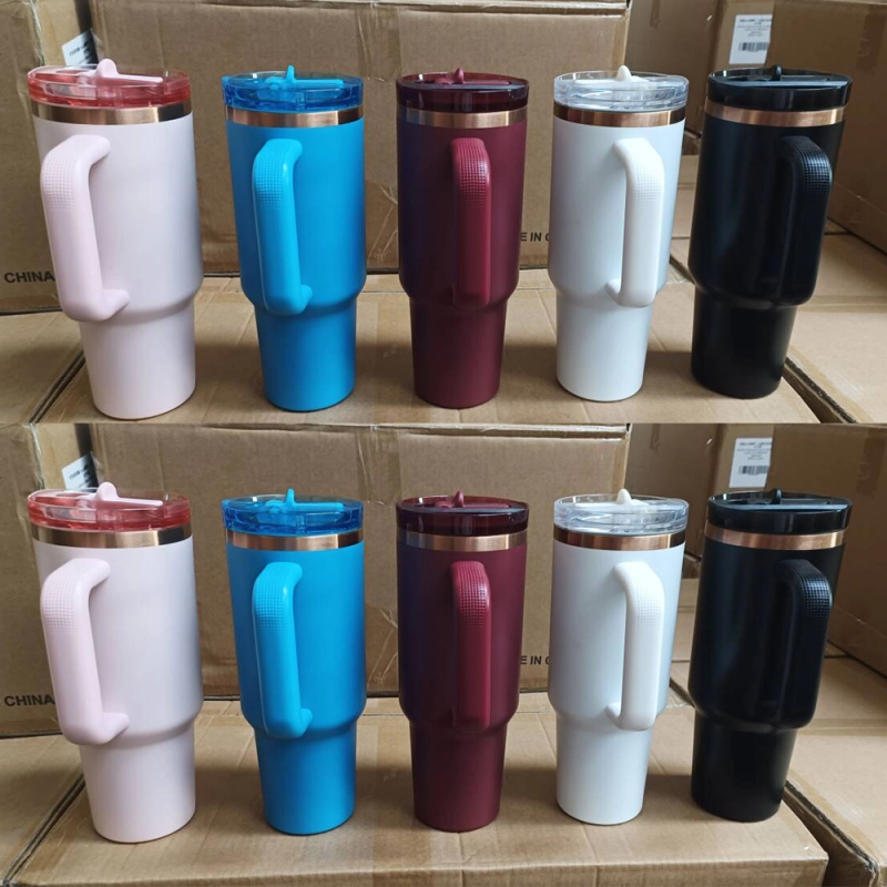 40oz Protour Flip Straw Lids Copper Plated Underneath Flip Straw Tumbler-CNLCA