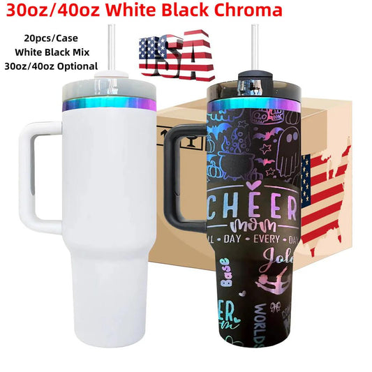 30oz Blue Purple Plated Underneath Powder Coated Chroma Tumbler For Laser Engrave -CNLCA