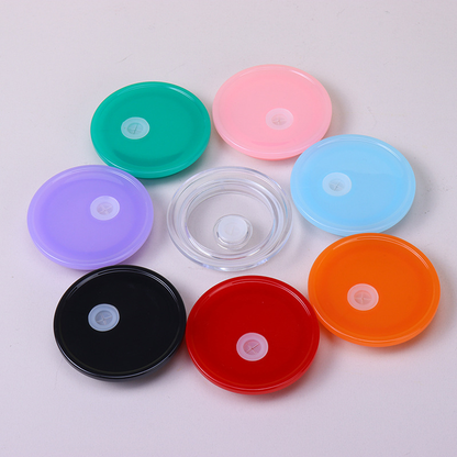 Pick Colors Plastic Acrylic Rhinestone Bling Lids for 16oz Glass Can-USLCA