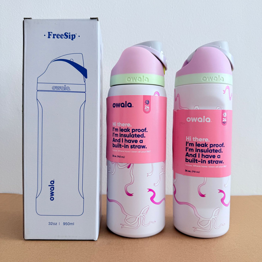 24oz 32oz Owala Style Ribbons Stainess Steel Tumbler Water Bottle-CNLCA