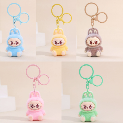 Cute Labubu Strawberry Bear Tumbler Keychain-CNLCA
