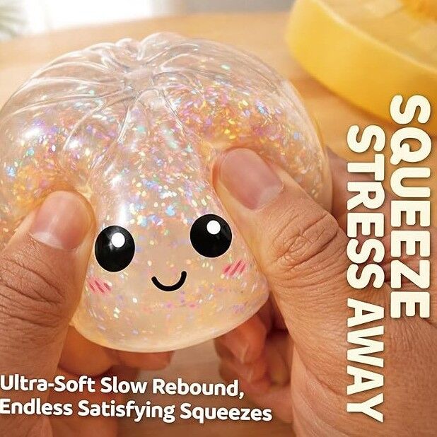 8.5cm Realistic Steamed Bun Glitter Dumpling Squishies Toys Stress Relief Squishy Toy-CNLCA