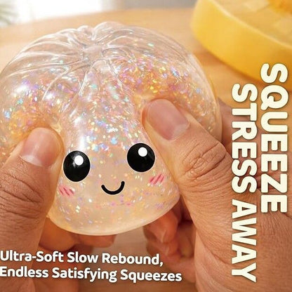 8.5cm Realistic Steamed Bun Glitter Dumpling Squishies Toys Stress Relief Squishy Toy-CNLCA