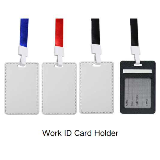 PU Leather Blank Sublimation Company Name Work ID Card Holder Student Card Case-CNLCA