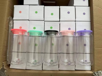 12oz Double Wall Snow Globe Plastic Can-CNLCA