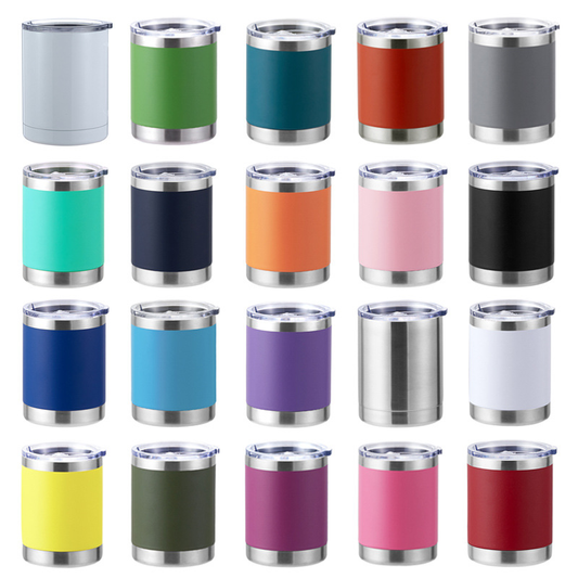 12oz Muti Colors Powder Coated Stainless Steel Tumbler Mug Cup For Laser Engrave-CNLCA