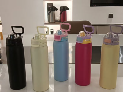 22oz 650ml Handle Bouncing Lid Fashion Sports Stainless Steel Insulated Owala Style Water Bottle Tumbler for Laser Engrave-CNLCA