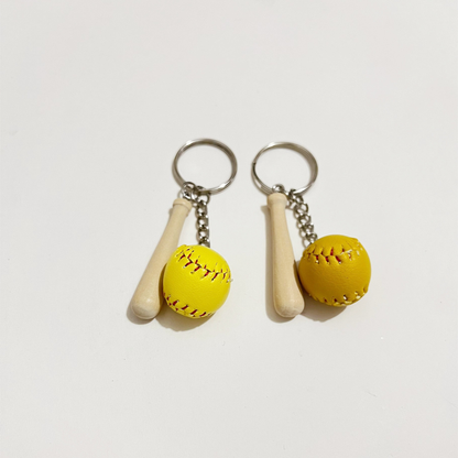 Mini Softball Baseball Bat Keychain Sports Commemorative Gift Bag Pendant-CNLCA