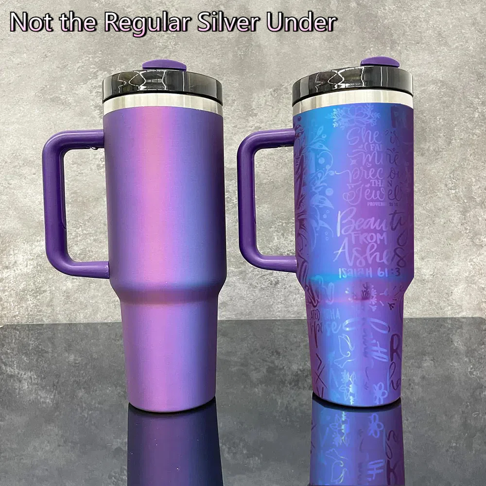 40oz H2.0 Prism Style Peptide Violet Plating Quencher Trek Tumblers Mug For Laser Engraving -CNLCA