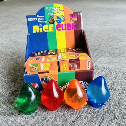 Nee Doh Style Sprite & Pepsi & Fanta & Dr Pepper Co-branded Dream Water Drop Squishy Stress Relief Schylling Squish Fidget Toy-CNLCA