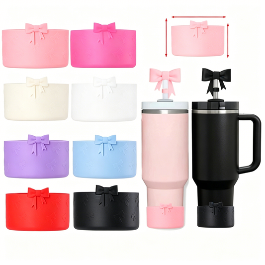 7.5cm Bow Silicone Boot Anti-Slip Cup Sleeve for Stanley Style 40oz Tumbler-CNLCA