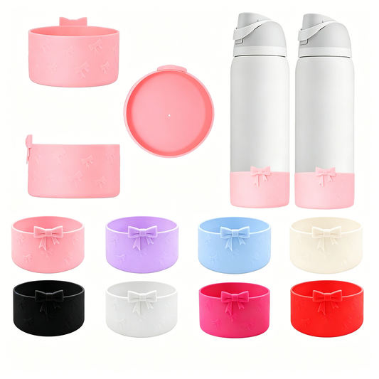 8.5cm Bow Silicone Boot Anti-Slip Cup Sleeve for Owala 32oz Tumbler-CNLCA