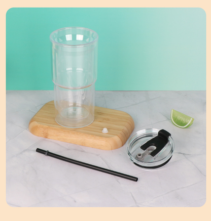 40Pack 17oz Colorful Double Wall Pre Drilled Snow Globe Plastic Tumbler Snowglobe Cup-CNLCA