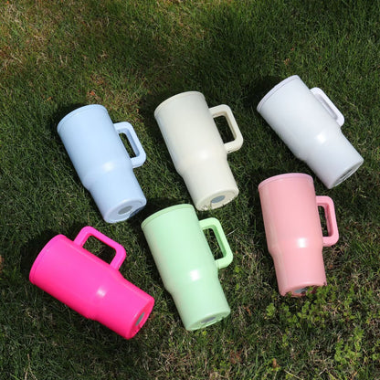 20oz White Candy Colored Blank Sublimation School Kids Tumbler With Leak Proof Lid-CNLCA