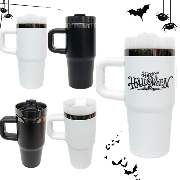 14oz Black Mirror Underneath Powder Coated Kids Baby Tumblers for Laser Engrave-CNLCA