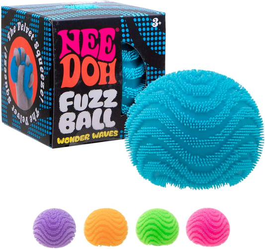 Nee Doh Style Textured Wave Fuzz Ball Stress Relief Toy Soft Squeeze Anxiety Relief Sensory Fidget Toy for Kids Adults Classroom Rewards-CNLCA