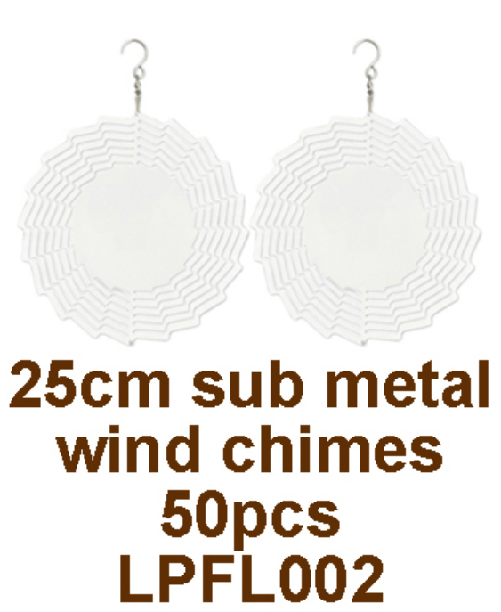 50Pack Blank Sublimation Metal Wind Chimes-CNLCA