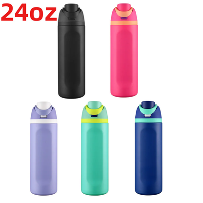 25Pack 24oz Owala Style Powder Coated Stainless Steel Tumbler Water Bottle for Laser-CNLCA