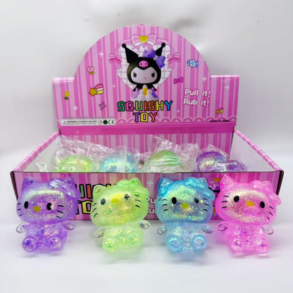 72Pack Glitter Hello Kitty Cat Stitch Squishy Soft Stress Relief Fidget Sensory Squeeze Toy-CNLCA