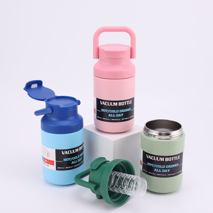 500ml 16.5oz Stainless Steel Outdoor Camping Tumbler Portable Hiking Cup Water Bottle for Laser Engrave-CNLCA