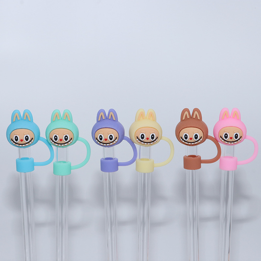 LABUBU 10mm Straw Toppers Dust-proof Plug Straw Caps for Tumbler-CNLCA