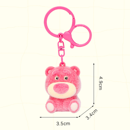 Cute Labubu Strawberry Bear Tumbler Keychain-CNLCA