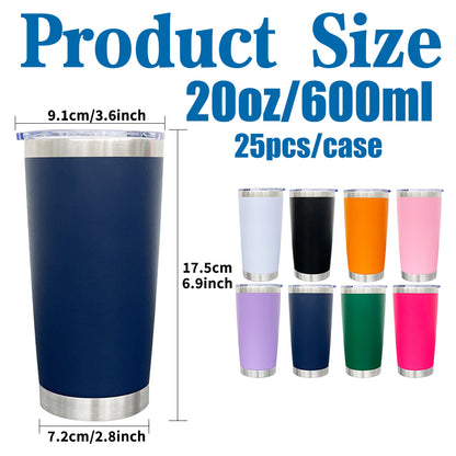 20oz Powder Coated Yeti Style Car Tumbler Coffee Mugs with Regular Base-CNLCA