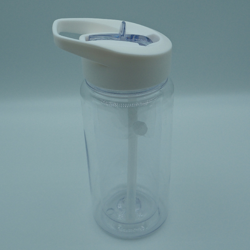 10oz Double Wall Blank Snow Globe Tumbler Kids Flip Straw Plastic Cup Water Bottle-CNLCA