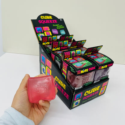 Schylling NeeDoh Nice Ice Cube Sensory Squeeze Toy Stress Relief Fidget Cube Squishy Toys for Kids Adults-CNLCA