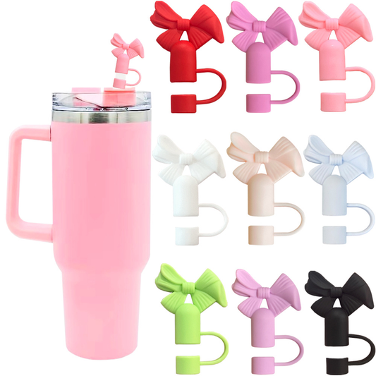 Cute Bowknot 10mm Straw Toppers Dust-proof Plug Straw Caps for Tumblers -CNLCA