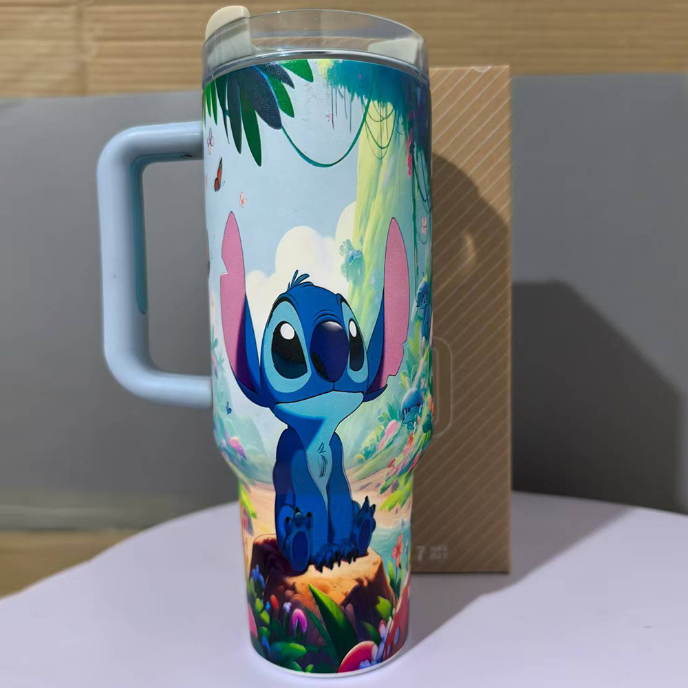 40oz Glow in the Dark Halloween Design Stainess Steel Stanley Style Quencher Tumbler-CNLCA