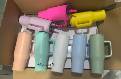 HydroJug Shaped 40oz Macaron Colored Blank Sublimation Quencher Tumblers With 100% Leak-Proof Lids -CNLCA