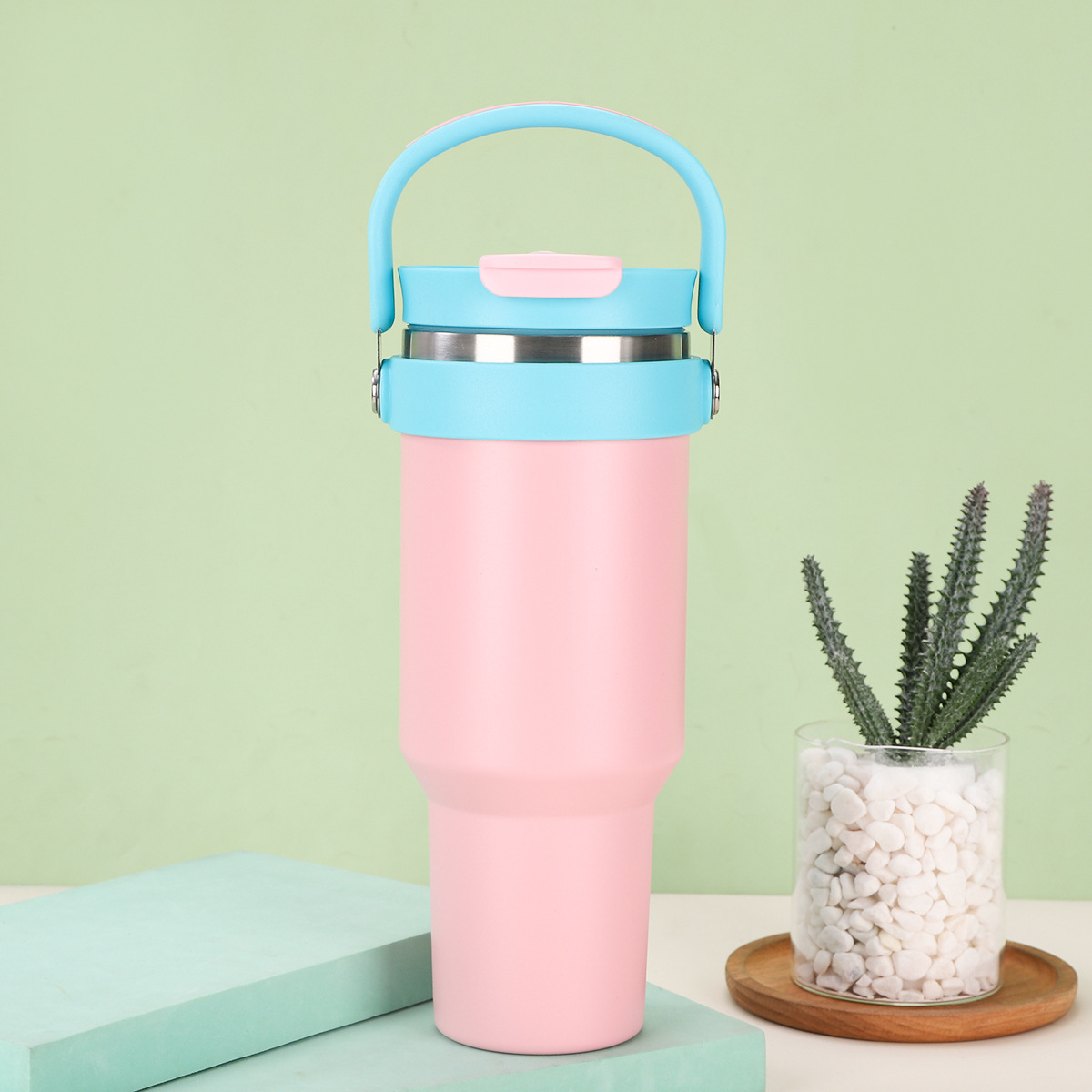 Outdoor 40oz Portable Stainless Steel Vacuum Insulated Tumbler Double Drinking Straw Cup for Laser-CNLCA