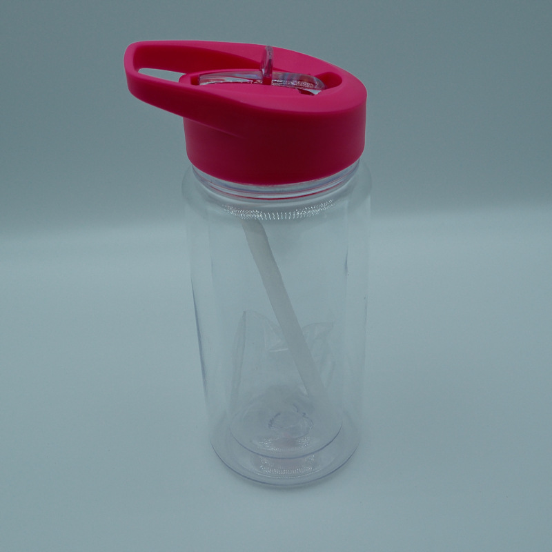 10oz Double Wall Blank Snow Globe Tumbler Kids Flip Straw Plastic Cup Water Bottle-CNLCA