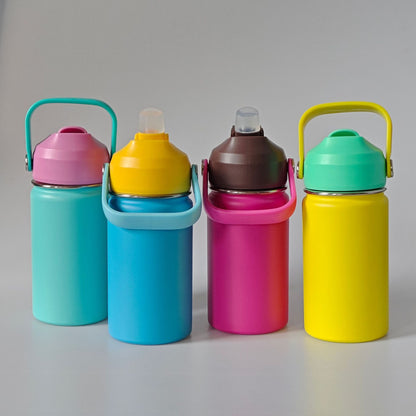 12oz Powder Coated Flip Straw Lids Tumbler Bottle For Laser Engraving-CNLCA