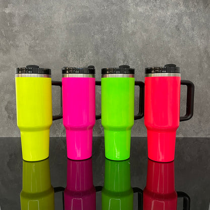 30oz 40oz H2.0 Neon Colors Blank Sublimation Silver Underneath Quencher Tumbler-CNLCA