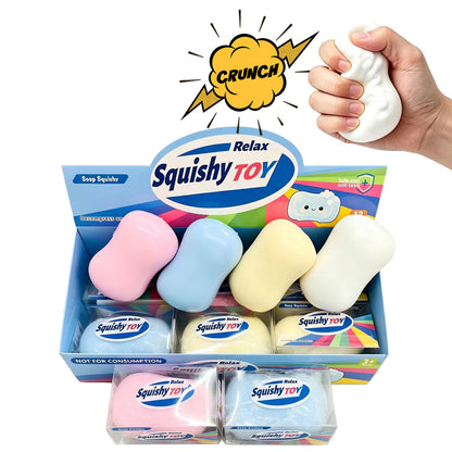 72Pack Crunchy Soap Squishy Block‑Filled Crinkle Sound Squishy ASMR Stress Relief Fidget Toys for Kids-CNLCA