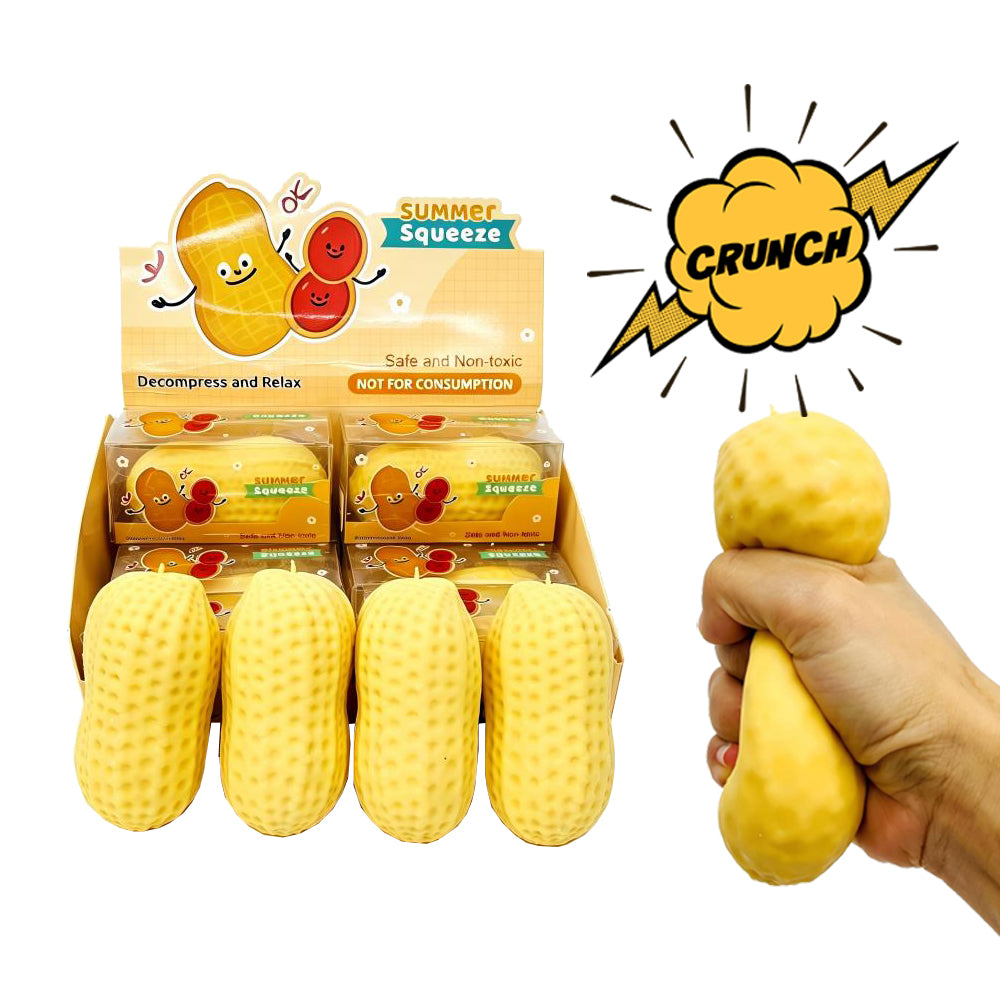 72Pack Crunchy Peanut Squishy Block‑Filled Crinkle Sound Squishy ASMR Stress Relief Fidget Toys for Kids-CNLCA