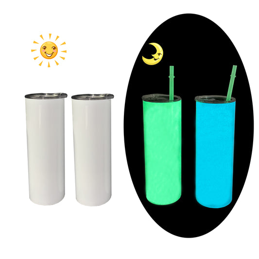 China Warehouse Blank Sublimation Glow In Dark 20oz Tumbler With Lid And Straw For DIY Sublimation Printing-CNLCA