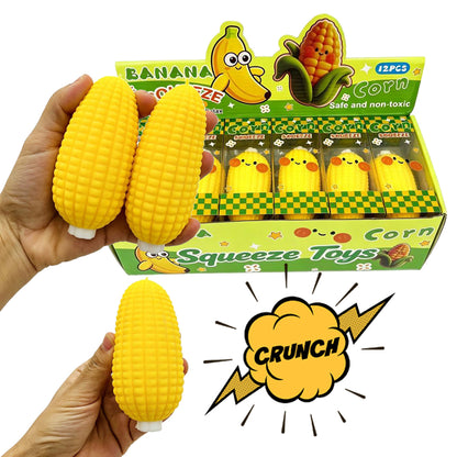 72Pack Crunchy Corn Squishy Block‑Filled Crinkle Sound Squishy ASMR Stress Relief Fidget Toys for Kids-CNLCA
