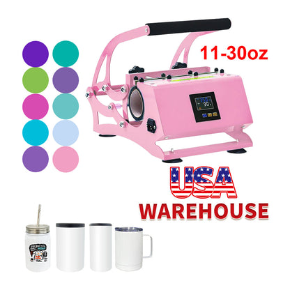 New Style 11 Up To 20oz 30oz Multiple Size Assemble Tumblers Sublimation Built-in Control Center Heat Press Machine Sold By 1 Pcs-GGblanks